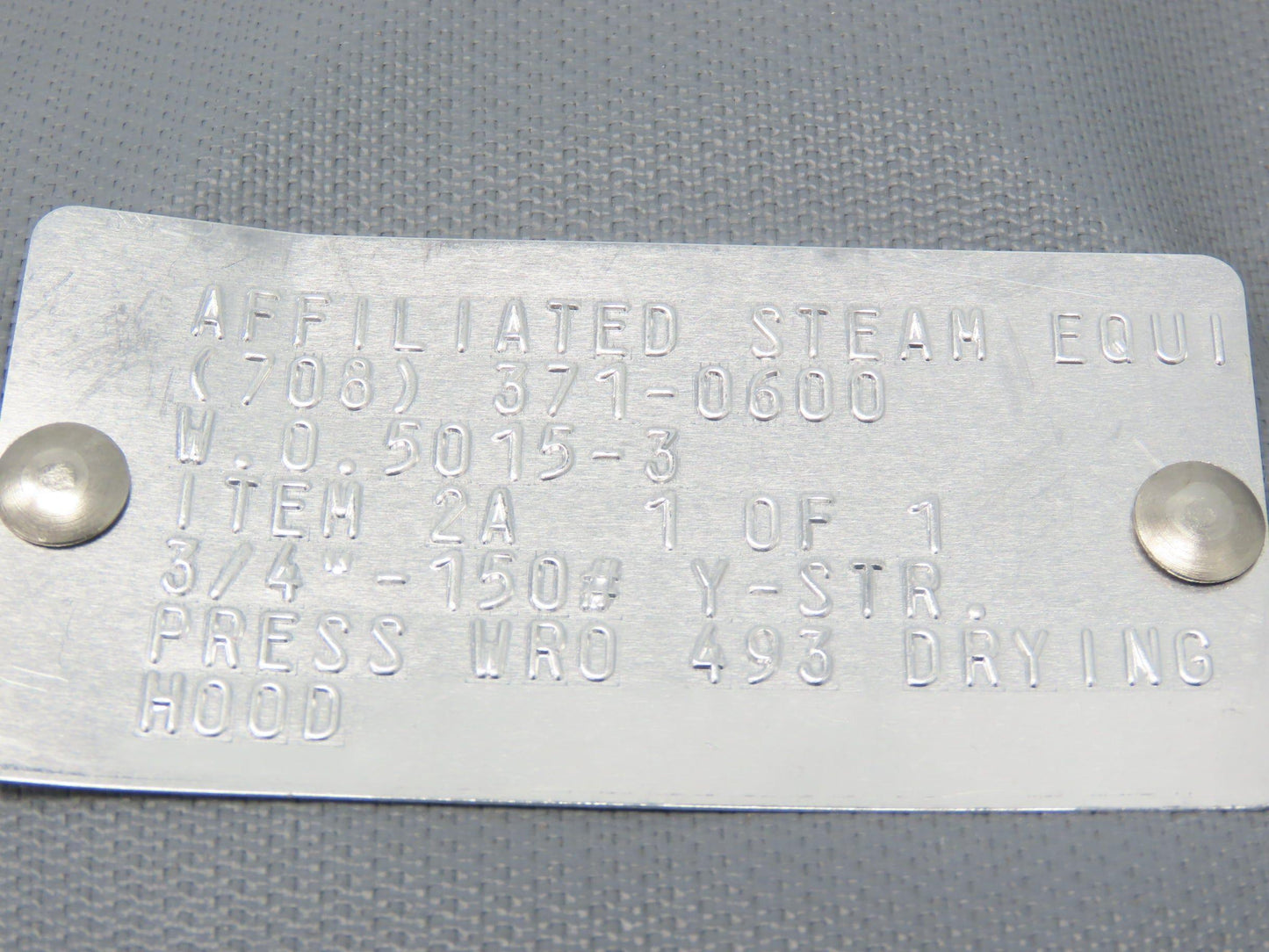 Affiliated Steam Equipment 2A Pipe Jacket Insulated Padded 3/4"-#150 Y