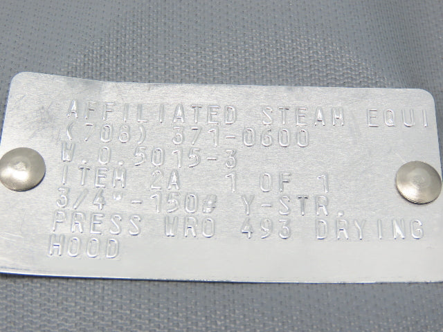 Affiliated Steam Equipment 2A Pipe Jacket Insulated Padded 3/4"-#150 Y