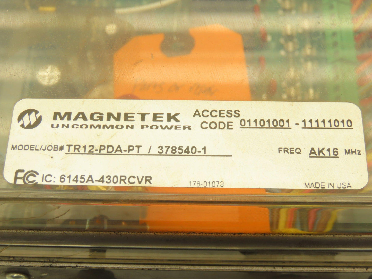 Magnetek TR12-PDA-PT Telemotive TR12 intelSmart Receiver Radio Control Parts