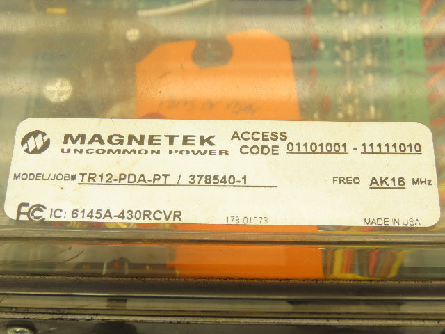Magnetek TR12-PDA-PT Telemotive TR12 intelSmart Receiver Radio Control Parts