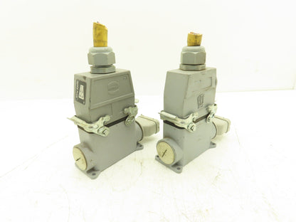 Harting 14 Pin 15/16A 500V 250v Connector Set Lot of 2 Sets