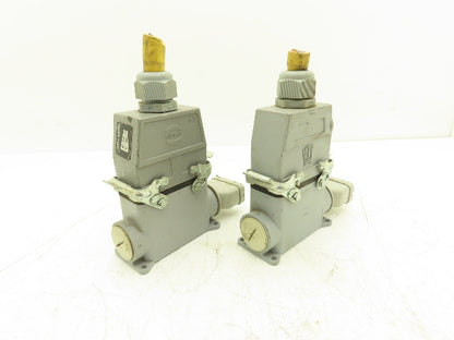 Harting 14 Pin 15/16A 500V 250v Connector Set Lot of 2 Sets