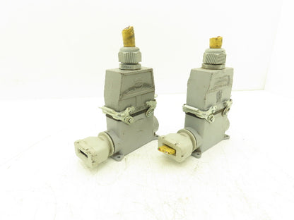 Harting 14 Pin 15/16A 500V 250v Connector Set Lot of 2 Sets