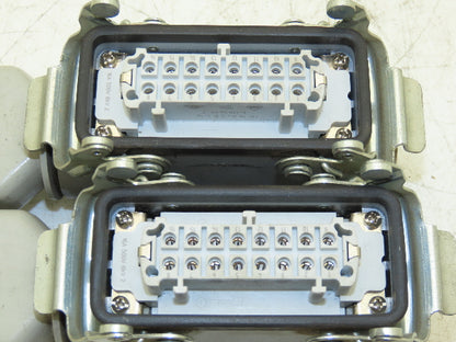 Harting 14 Pin 15/16A 500V 250v Connector Set Lot of 2 Sets