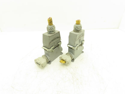 Harting 14 Pin 15/16A 500V 250v Connector Set Lot of 2 Sets