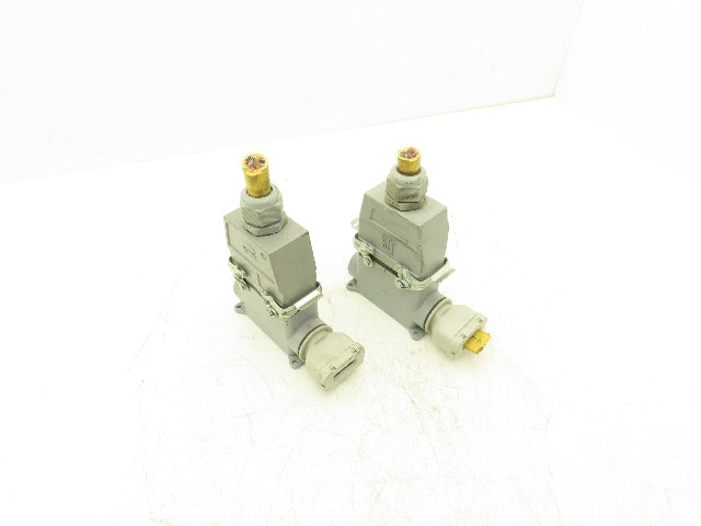 Harting 14 Pin 15/16A 500V 250v Connector Set Lot of 2 Sets