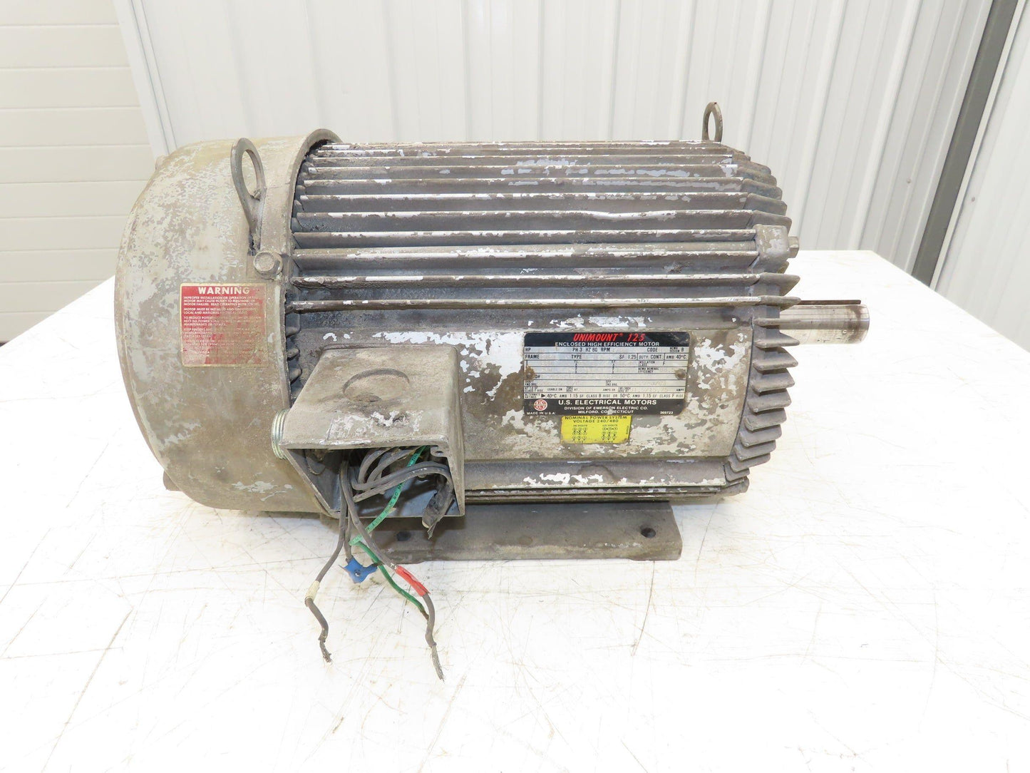 US Motors Unimount 125 AC Motor 10Hp 1750 RPM 230/460V 3PH 215T Frame
