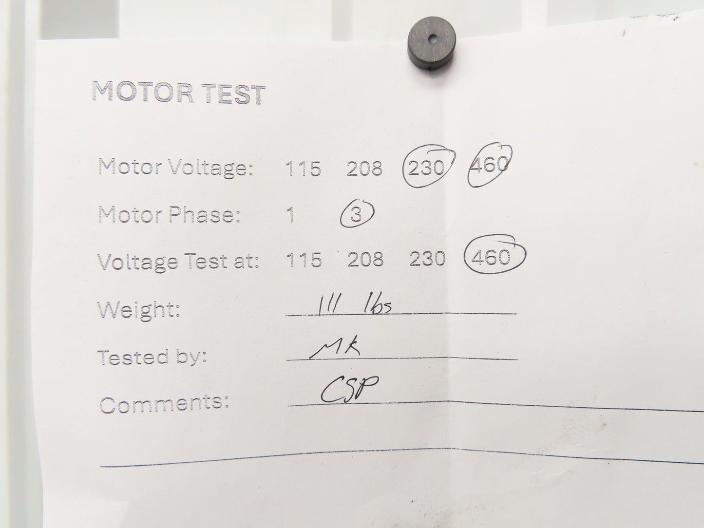 US Motors Unimount 125 AC Motor 10Hp 1750 RPM 230/460V 3PH 215T Frame
