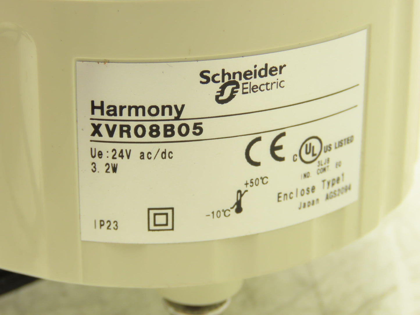 Schneider Electric XVR08B05 Harmony Rotating Beacon Light Orange 24V AC/DC