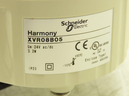 Schneider Electric XVR08B05 Harmony Rotating Beacon Light Orange 24V AC/DC