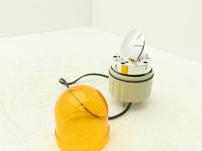 Schneider Electric XVR08B05 Harmony Rotating Beacon Light Orange 24V AC/DC