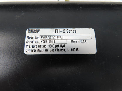 Schrader Bellows PH-2 Hydraulic Cylinder 6" Bore 9" Stroke 1600 PSI PHGA73223S