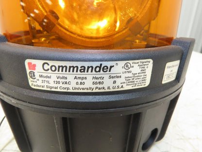 Federal Signal 371L-120A Rotating Light Orange Amber LED 120VAC Ser B