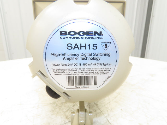 Bogen SAH15 Loudspeaker 15W Digital Switching Amplifier Horn Adjustable Volume