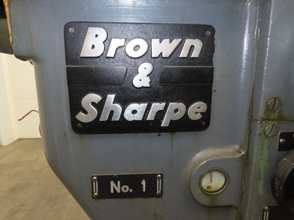 Brown Sharpe No 1 10" x 20" Cylindrical Grinder 230V 3Ph Horizontal Surface