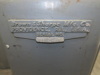 Brown Sharpe No 1 10" x 20" Cylindrical Grinder 230V 3Ph Horizontal Surface