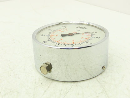 Lenz Analog Dial Gauge 4" 160 psi 11 bar Oil-Filled 1/2" NPT West Germany