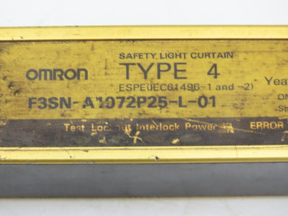 Omron F3SN-A1072P25-L-01 Safety Light Curtain Emitter 1072mm Protected Height