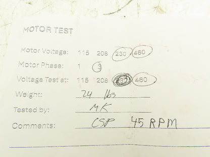 Sew Eurodrive WA20DT71D4 Gearmotor 38:1 Ratio 44rpm 1/2Hp 230/460V Hollow Shaft