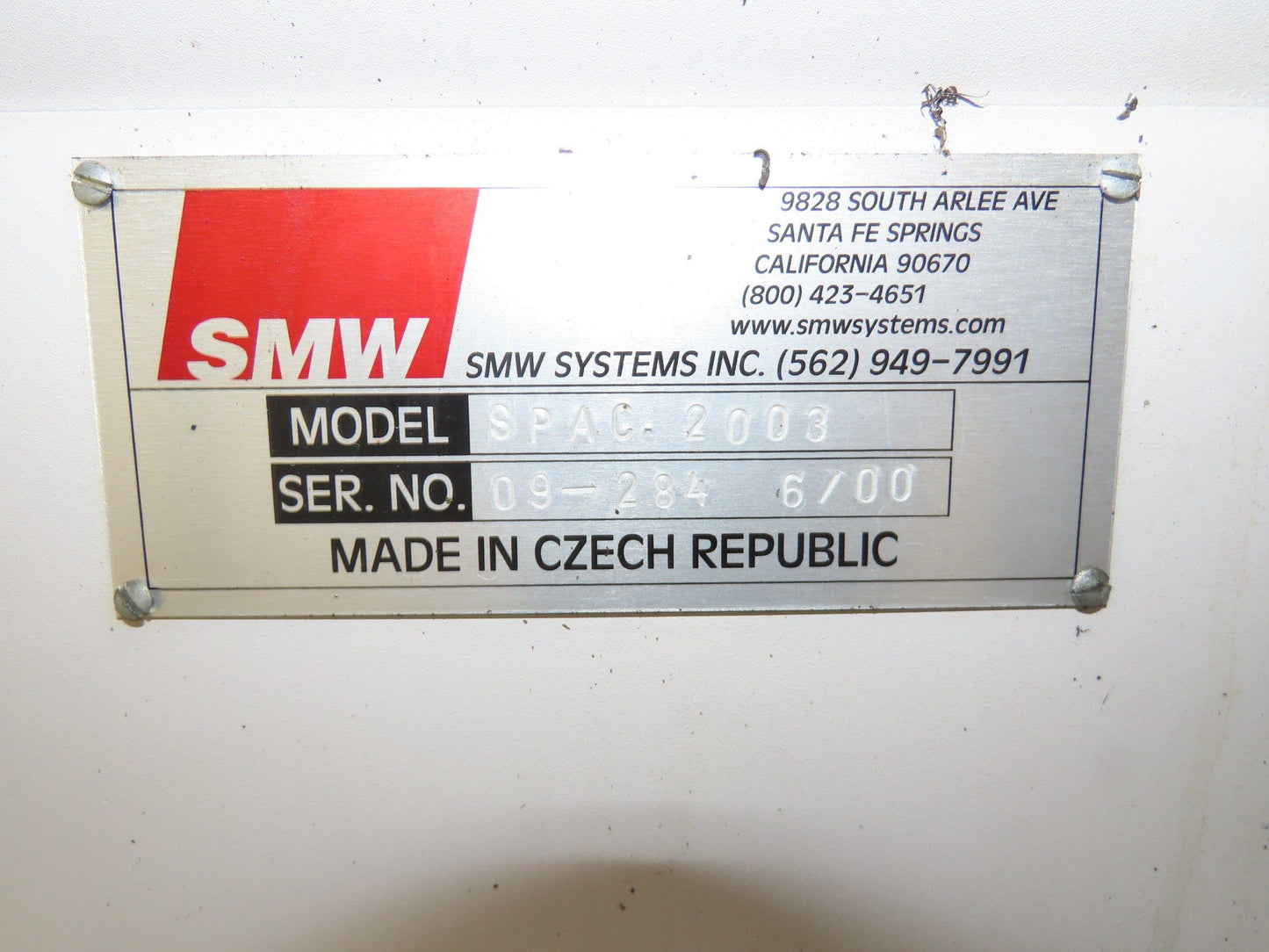 SMW Spac 2003 2003 SpaceSaver Bar Feeder 6-80mm Dia 60" Max Length Lathe Feed