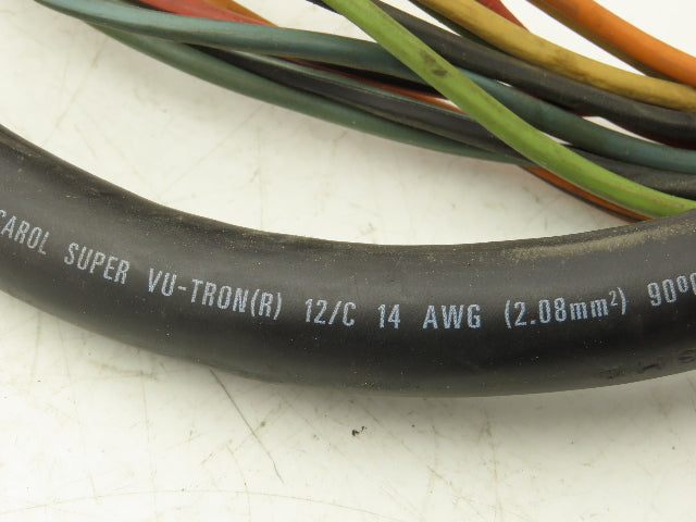 Carol Royal Power Cable 5-10' 14AWG 12-Conductor SOW 600V Lot of 6