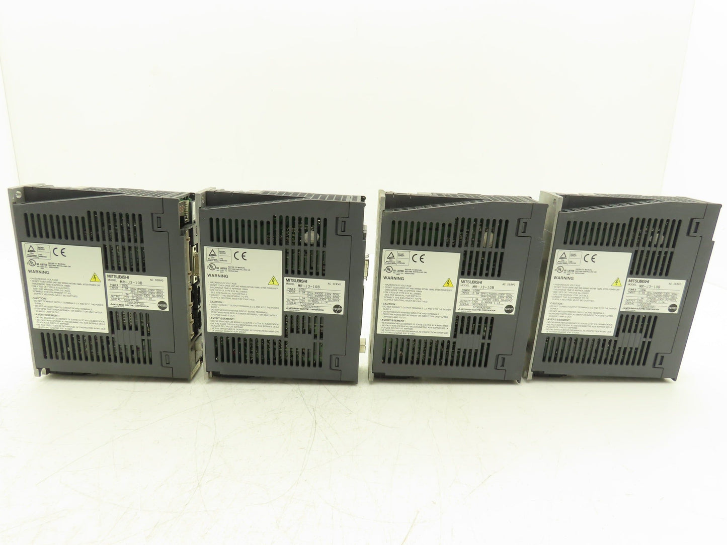 Mitsubishi MR-J3-10B Melservo AC Servo Drive 100W 170V 1.1A Output Lot of 4