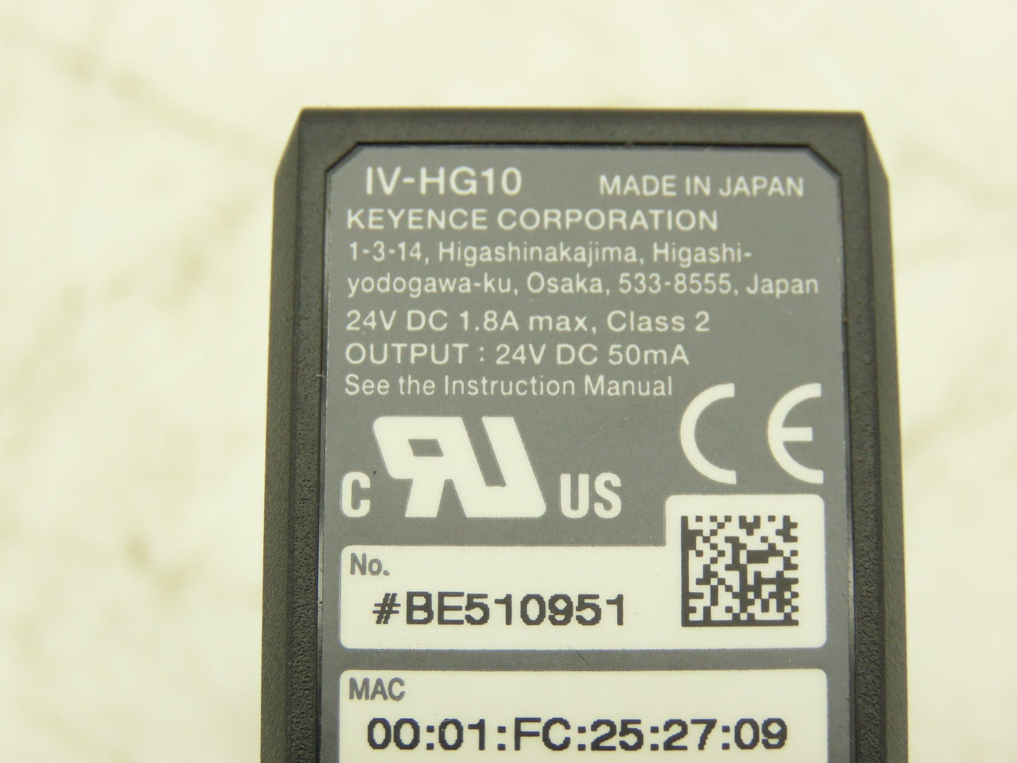 Keyence IV-HG10 PLC Ethernet Sensor Amplifier Module 24V