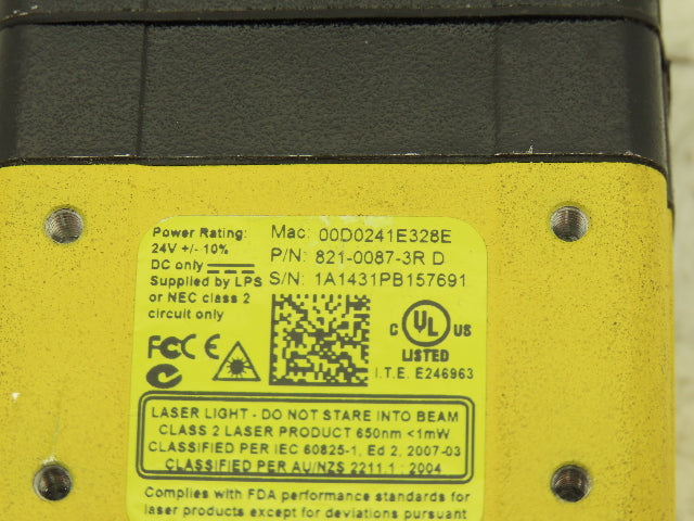 Keyence 821-0087-3R D Lazer Bar Code Reader Scanner Non Adjustable Lense