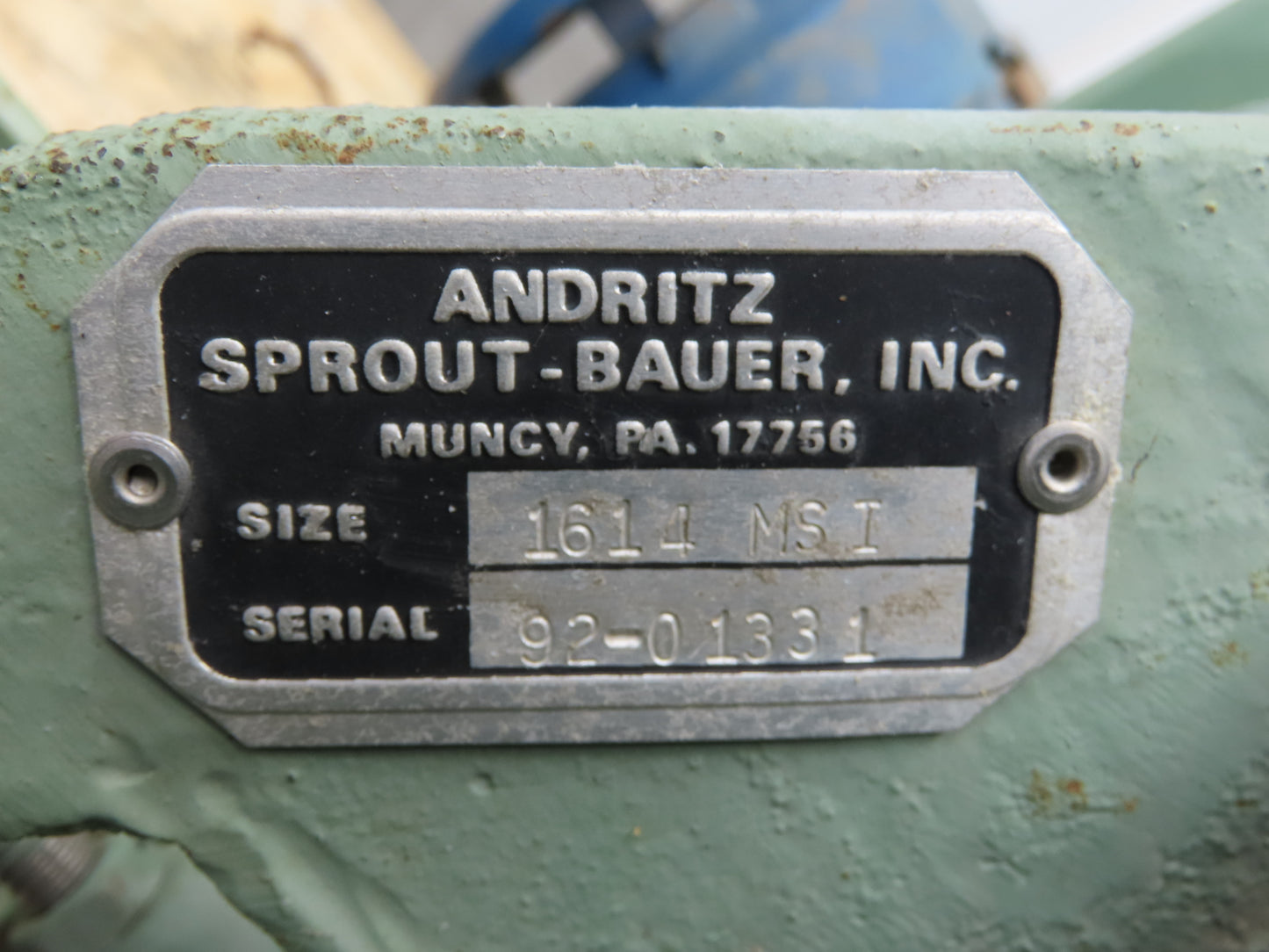 Andritz 1614MSI Sprout Bauer Rotary Air Lock 16x14" Chain Drive 5RPM 230/460V
