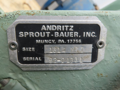 Andritz 1614MSI Sprout Bauer Rotary Air Lock 16x14" Chain Drive 5RPM 230/460V
