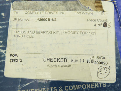 EDS 1260CB-1/2 Universal U-Joint Cross Bearing 44mm x 125mm  Lot of 2