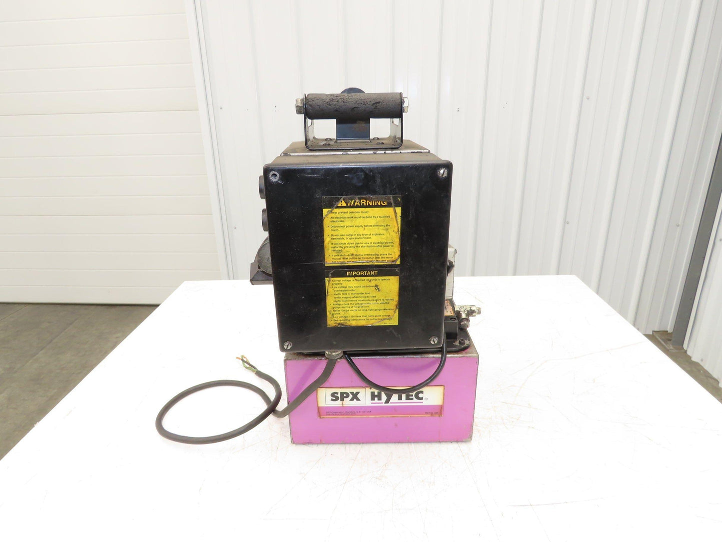 SPX Hytec 100888 Hydraulic Power Workholding Pump Unit 2.5gal 115V