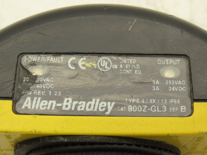 Banner 800Z-GL3 Palm Operated Optical Safety Switch Button Ser B