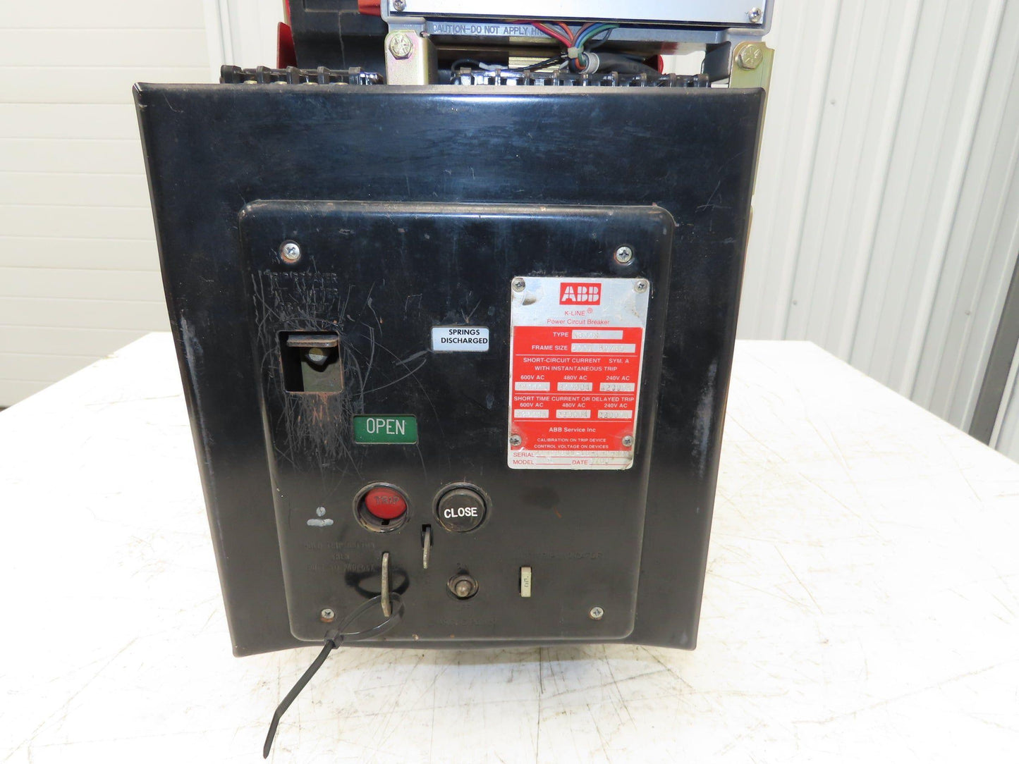ABB K-600S Low Voltage Power Air Circuit Breaker 600A 600V Solid State Trip