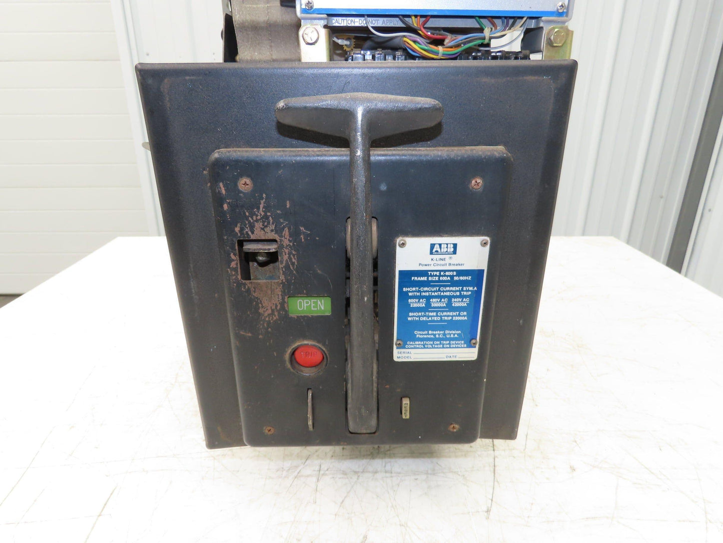 ABB K-600S Low Voltage Power Air Circuit Breaker 600A 600V Solid State Trip