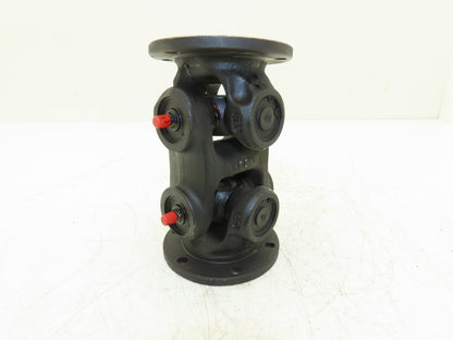 Universal U-Joint Flanged Cardan Drive Shaft 100mm OD 160mm OAL 6-Bolt