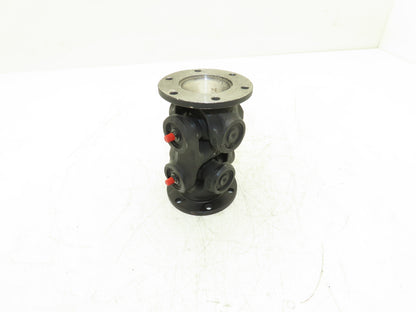 Universal U-Joint Flanged Cardan Drive Shaft 100mm OD 160mm OAL 6-Bolt