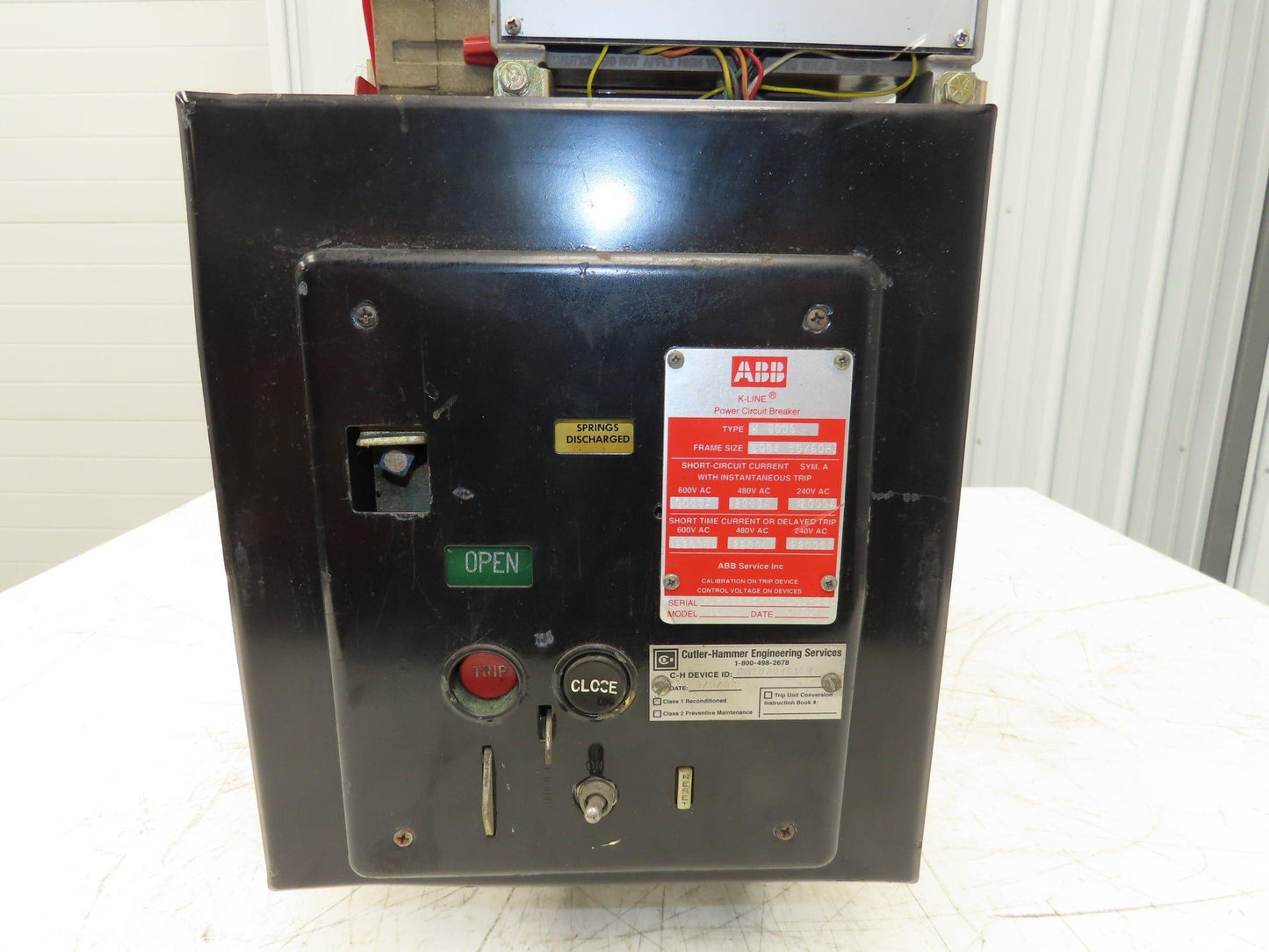 ABB K-800S Low Voltage Power Air Circuit Breaker 800A 600V Solid State Trip