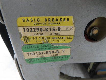 ITE K-1600 Low Voltage Power Air Circuit Breaker 1600A 600V