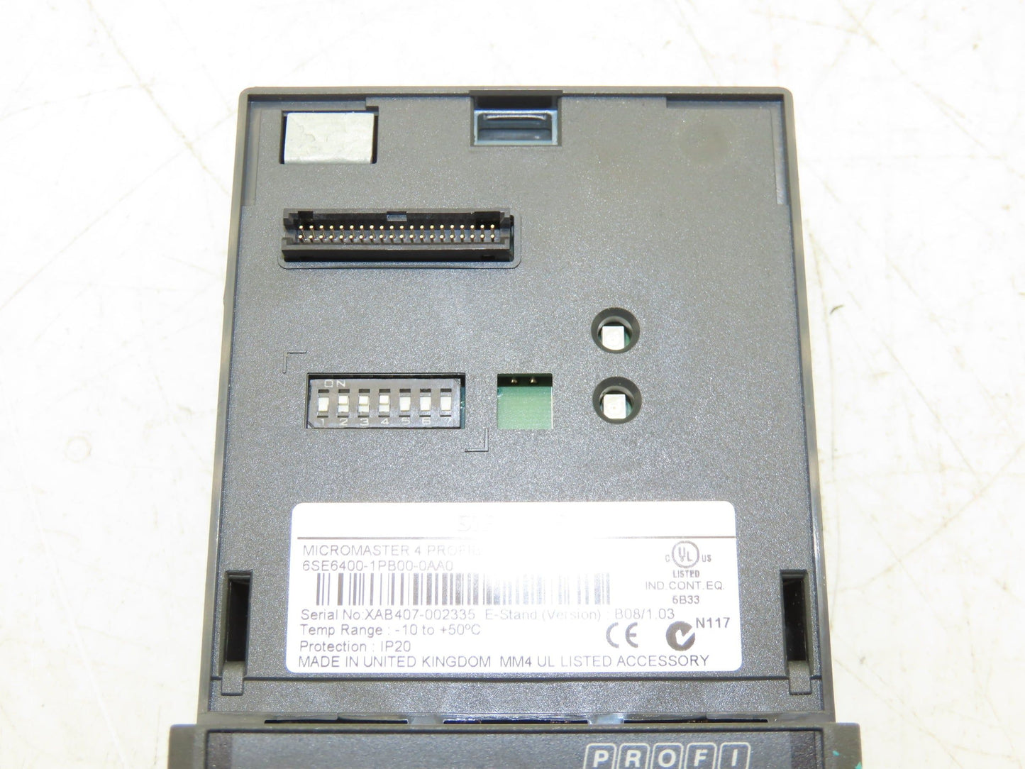 Siemens 6SE6400-1PB00-0AA0 Micromaster 4 VFD Process Field Bus Profibus Module