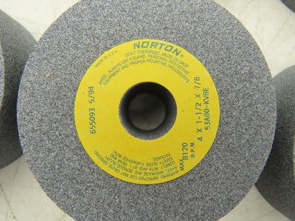 Norton 53A80-KVBE Grinding Wheel 8120rpm 4x1.5x.875" Lot of 10