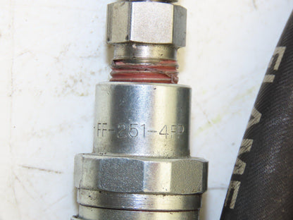 1/4" Flame Resistant Hydraulic Hose 5800psi w/Parker No-Spill Quick Connect 20'