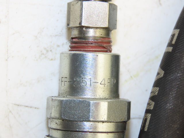 1/4" Flame Resistant Hydraulic Hose 5800psi w/Parker No-Spill Quick Connect 20'