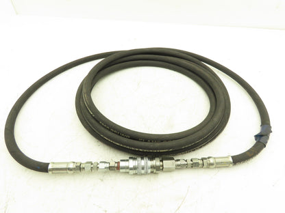 1/4" Flame Resistant Hydraulic Hose 5800psi w/Parker No-Spill Quick Connect 20'