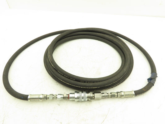 1/4" Flame Resistant Hydraulic Hose 5800psi w/Parker No-Spill Quick Connect 20'