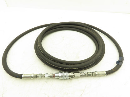1/4" Flame Resistant Hydraulic Hose 5800psi w/Parker No-Spill Quick Connect 20'
