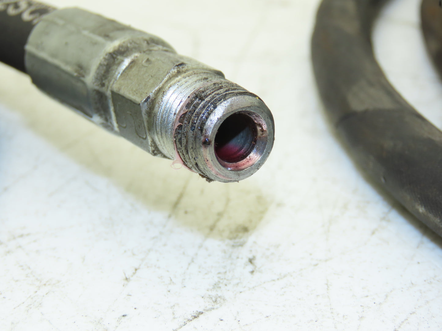 Parker 1/4" Hydraulic Hose 5800psi Parker No-Spill Quick Connect 15.5' Lot of 2