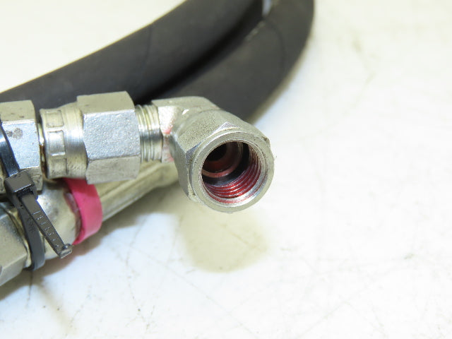 1/4" Hydraulic Hose 5800psi Parker No-Spill Quick Connect 10' Lot of 2