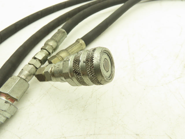 1/4" Hydraulic Hose 5800psi Parker No-Spill Quick Connect Lot of 4