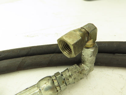 1/4" Hydraulic Hose 5800psi Parker No-Spill Quick Connect Lot of 4